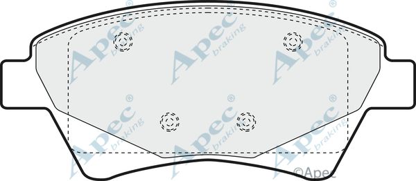 APEC BRAKING Комплект тормозных колодок, дисковый тормоз PAD1410
